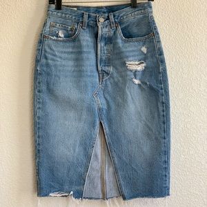 Levi’s denim skirt (from Free People)